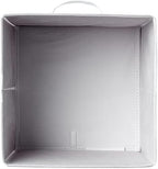 Amazon Basics Collapsible Fabric Storage Bins with Handles, Cube Organizer, 13"x13"x13", White, 6-Pack - Image 3