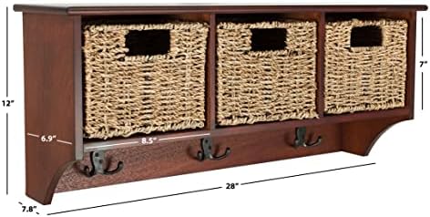 Safavieh Home Collection Finley Hanging 3 Basket Wall Rack - Image 3