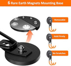 ENUODA Strong Magnetic Hooks Heavy Duty - Magnetic Wreath Hanger, Rare Earth Magnet Hook for Hanging Garden Tools, Drill, Hose, Broom, Cabinet, Tool Chest, Van, Container, Locker, 4 PCS - Image 3