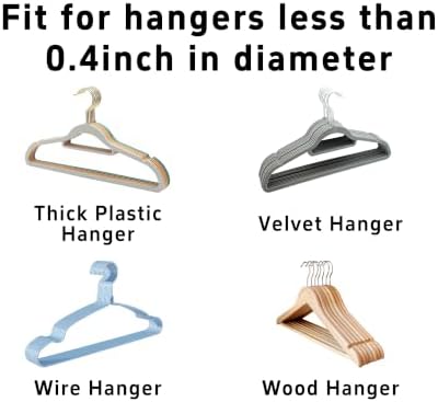 pson 20Pcs Stainless Steel Hanger Connector Hooks, Clothes Hanger Extender Cascading Hooks for Space Saving Wardrobe Storage(Rose Gold) - Image 5