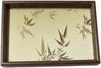 Bamboo Embroidered Decorative Tray - Wooden Catchall Tray for Dresser, Nightstand, Entryway Table, Jewelry, Keys and Small Items by Unknown