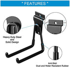 16 Pack Slatwall Hooks, Slatwall Accessories for Garage Storage, Heavy Duty Slat Wall Hanger(Black) - Image 4