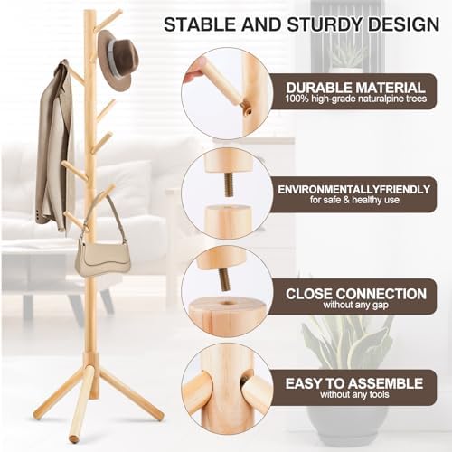 WANGMUXIA Freestanding Coat Rack - Image 3