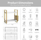 LEMIKKLE Bathroom Counter Organizer with Basket, Perfume,Makeup Organizers for Vanity,Storage Organizers for Bathroom, Kitchen, Dresser（White） - Image 2