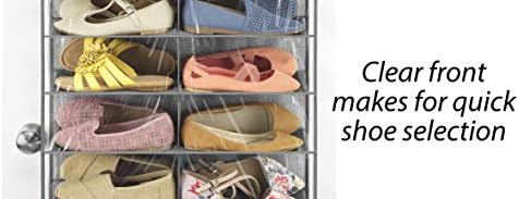 Whitmor Over The Door Shoe Shelves - 26 Sections - Crosshatch Gray - Image 5