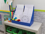 Classroom Keepers Sturdy Cardboard Book Shelf, 3-Tiered, Blue, 17" H x 20" W x 10" D, 1 Unit - Image 5