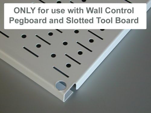 Wall Control 4 ft. Metal Pegboard Organizer - Standard Tool Storage Kit & Spray Can Holder Bracket for Pegboard & Slotted Tool Board - White - Image 7