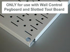 Wall Control Pegboard Organizer 4 ft. Metal Pegboard Standard Tool Storage Kit & Pegboard Paper Towel Holder and Dowel Rod Pegboard Shelf Assembly for Pegboard and Slotted Tool Board – White - Image 7
