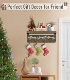 buways Key Holder Wall Mount with 8 Hooks and Cozy Home Sign (Brown) - Image 5