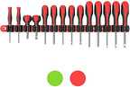 Olsa Tools Premium Wall-Mount Screwdriver Organizer - Red Nylon with Black Clips - Holds 14 Screwdrivers - Part: 1030 by OlsaTools