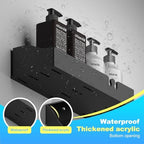 Acrylic Shower Organizer 3 Pack, Acrylic Adhesive Shelves Wall Mounted Bathroom Shower Caddy, No Drilling Required, Suitable for Shower and Kitchen Storage - Image 5