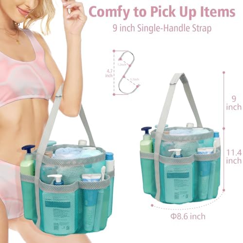 Mesh Shower Caddy Portable - 7 Pockets Large Shower Bag for Dorm, Camping - Image 4