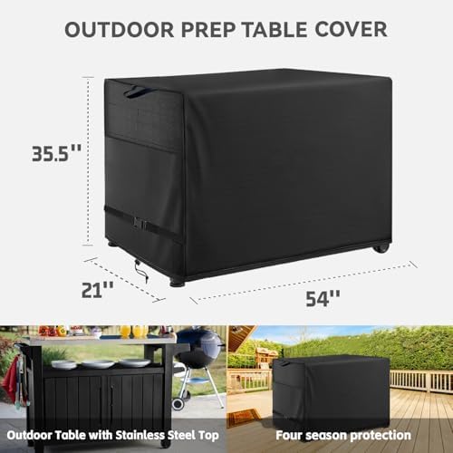 Outdoor Prep Table Cover for Outdoor Stainless Steel Table Black - Image 2