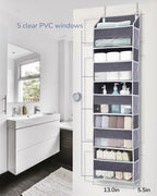 ULG 1 Pack Compact Size Over Door Organizer Slim Door Storage for Small-Sized Doors, 5 Shelves, Dark Gray - Image 4