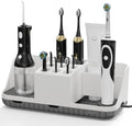 Boperzi Electric Toothbrush Holders with Cord Slots: Detachable Toothbrush and Toothpaste Holders, Large Tooth Brush Storage Caddy Set Drainage, Anti-Slip Bathroom Counter Organizer for Family, Kids by Boperzi