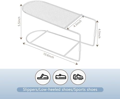 CiBiZi Shoe Slots Organizer 12Pack Metal Shoe Stackers for a Pair of Shoes Display Shelf Shoe Holder Shoe Storage Closet Organizers Shoe Space Saver Organizador de Zapatos White - Image 2