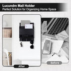 Key and Mail Holder for Wall with Chalkboard and Long Storage Box - Image 6