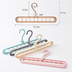 9 Space-Saving Hangers Heavy-Duty PP Plastic Tiered Hanger Organizer with Non-Slip Foldable Design, for Closet (Random, 10) - Image 3