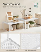 SONGMICS Set of 2 Metal Spice Racks, Stackable Expandable Shelf Risers - Image 5