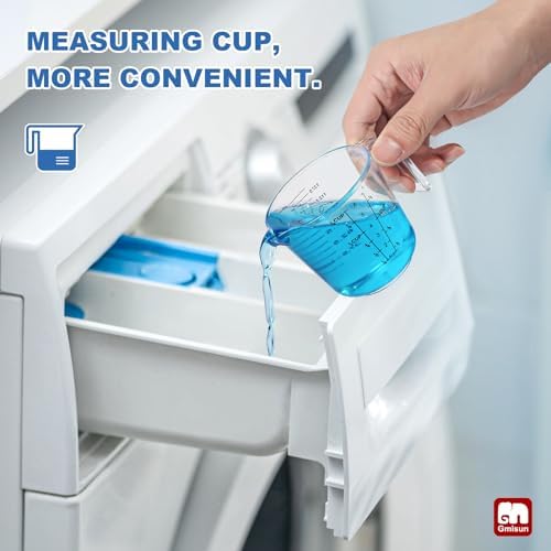 GMISUN Laundry Detergent Dispenser, 2 Pack Liquid Laundry Soap Dispenser, 64oz Storage Container for Farmhouse Laundry Room Decor, Liquid Bottle Organizer for Detergent/Softener/Bleach - Image 4