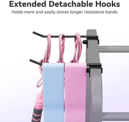 Heavy-Duty Home Gym Storage Rack with Hooks, Wheels, Workout Gear, 3-Tier - Image 4