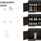 Homleke Shoe Storage Bench, 4 Doors & Thickened Padded Seat Cushion - Image 7