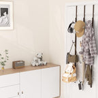 HapiRm Over Door Hat Rack - 3 Packs Hat Organizer with 12 Hooks Design, Hanging Baseball Cap Organizer Storage Holds Up to 60 Caps for Door, Bedroom, Closet (Brown) - Image 7