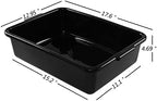Gloreen 4 Pack Bus Box Commercial, 13 L Dirty Dish Bin Utility Tub, Black - Image 2