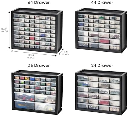 IRIS USA 36-Drawer Storage Cabinet, Garage Tool Screws, Made in USA, Black - Image 4