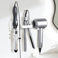 Hair Dryer Holder Hair Tool Organizer Metal Wall Mount (White) by Dovyn