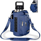 icolor Magnetic Gym Bag Water Bottle Carrier Holder with Phone Pockets & Shoulder Strap,Gym Magnetic Bag 5 Built-in Magnets Gym Accessories Organizer Sling Bottle Bag Pouch Sleeve by icolor