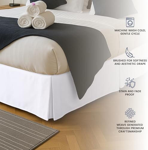 Utopia Bedding Twin Bed Skirt - 20 Pack - Soft Quadruple Pleated Ruffle - Easy Fit with 15 Inch Tailored Drop - Hotel & B&B Quality, Shrinkage and Fade Resistant (Twin, White) - Image 5
