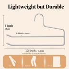 Pants Hangers for Closet, Open Ended 2 Tier Hanger with Space Saving Dual Layer Design, Non Slip PVC Coated Metal Construction, Closet Storage Solution for Pants, 10 Pack, Gray - Image 2
