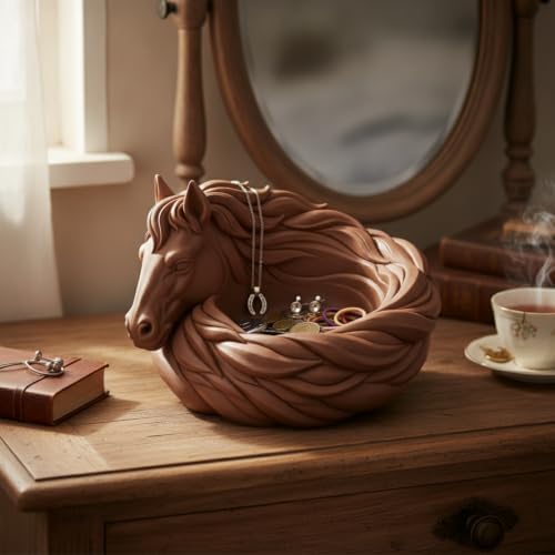 Horse Catchall Bowl Trinket Jewelry Key Tray For Entryway Table Decor - Image 3