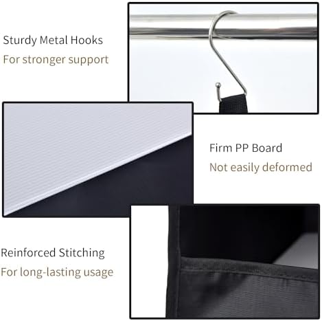 GRANNY SAYS 4-Shelf Hanging Closet Organizer, Foldable Storage, Black | 44 lb Capacity, No-Sag Support, Keeps Clothes Neat, Folds Flat, Fits RV, Dorm & Small Closets, 2 Pack - Image 6