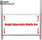 Simple Houseware Adjustable Closet Hanging Rod, Chrome - Image 4