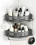 Conworld Corner Shower Caddy Suction Cups, No-Drilling Corner Shower Shelf by Householditems