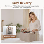 StorageWorks Large Fabric Storage Bins, Brown and Beige, 2-Pack - Image 5