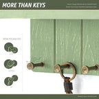 Rebee Vision Key Holder Wall Mount with 4 Key Hooks for Entryway, Green - Image 5