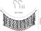 Sports Ball Storage Net,Hanging Basket Organizer Net for Basketballs,Volleyballs Soccer, Sport Equipment Organizer Storage Mesh Bag,Garage Ball Storage,Football Soccer Sports Ball Mesh Net - Image 2