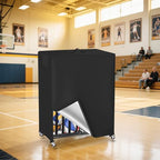 Basketball Rack Cover Garage Sports Equipment Organizer Cover for Ball Storage Rack Waterproof & Dustproof Sports Organizer Bag 38" L x 18" W x 45" H Black - Image 6