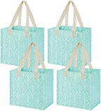VENO 4 Pack Large Grocery Bag Reusable Shopping Bags with Hard Bottom by Veno