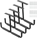 Overhead Garage Storage Hooks, Heavy Duty Ceiling Mount Rack, 4 Pack Black by Ihomepark