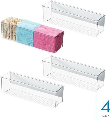 iDesign Magnetic Clear Plastic Organizer Bins, Medium, 4-Pack - Image 2