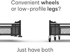 Under Bed Storage with Wheels – Heavy Duty Large Metal Storage Container (70lb Load), Low Profile Rolling Organizer with Removable Rubber Wheels, Easy Access for Clothes, Shoes & Blankets - Image 5