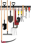 TVKB 34'' All Metal Garden Tool Organizer Wall Mount Garage Organizers and Storage with Hooks Tool Hangers for Shed by TVKB-FB