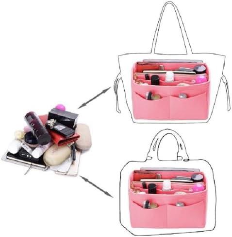 ZTUJO Purse Organizer Insert, Felt Bag Organizer with Metal Zipper, Handbag & Tote Shaper, For Speedy Neverfull Tote, 7 Sizes - Image 5