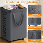 Optish 140L Extra Large Laundry Basket with Wheels and Removable Bag - Image 5