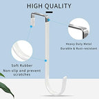 FYY Over the Door Hooks, Single-Hanger 6 Pack, Fits Doors 1.6" White - Image 3