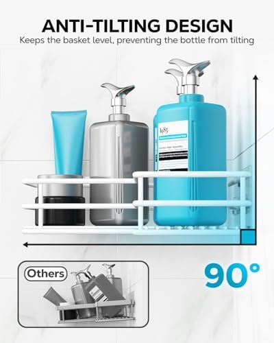 Nieifi Corner Shower Shelves, Adhesive Shower Caddy, Bathroom Organization - Image 6